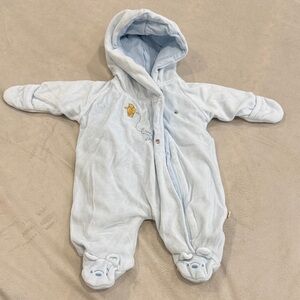 Classic Pooh Snow Hoodie Baby Onesis